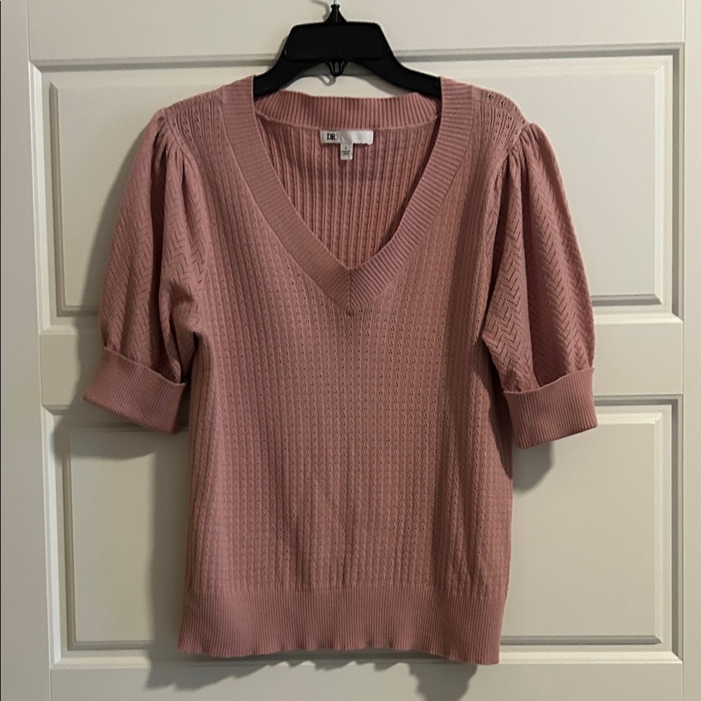 DR2 Blush Pink Ribbed Knit Top
